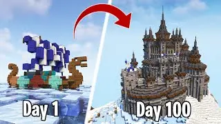 I Spent 100 Days Building a Viking Village & Castle in Minecraft!