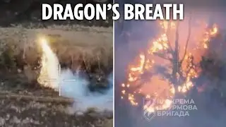 Ukraine 'dragon drones' rain fire down on Russian troops hiding in treeline