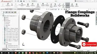 Solidworks Tutorial | Threaded Flange Design In Solidworks| Flange Coupling