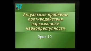 Урок 10. Организационные проблемы борьбы с незаконным оборотом наркотических средств