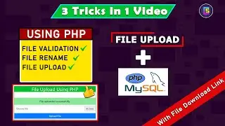 How to upload,rename & validation a file using PHP? 3 Tricks in 1 Video#codingstudio #coding_studio