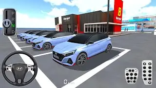 Gas Station 5 Hyundai i20 N Washing and Parking - 3D Driving Class simulation - Android Gameplay 4K