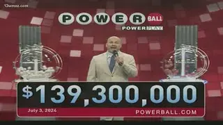 Powerball Numbers, July 3, 2024 | $139.3 million