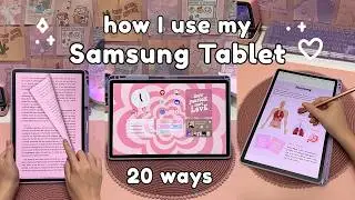 20 ways I use my Samsung tablet 💗✏️ | galaxy tab S9+ | android apps