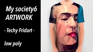 Techy Fridart  lowpoly - Frida Kahlo | Angel decuir | ARTWORK