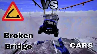 Which Car Cross The Bridge 😲- Broken Bridge Vs Cars Gaming aadii - BeamNg.Drive