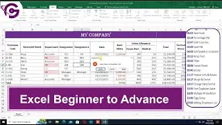 Excel Beginner to Advance Tutorial Full Course (Step by Step)