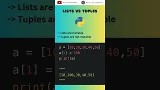 Lists vs Tuples: The Battle for Memory Efficiency in Python! PythonDataStructures #ListVsTuple