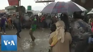 Villagers Queue for Bus in Nepal During Coronavirus Lockdown