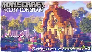 Minecraft Cottagecore Longplay  -  Building a Tiny Watermill (No Commentary)