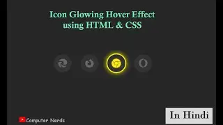 Icon Glowing Effect Animation on Hover in Hindi | CSS Hover Effect