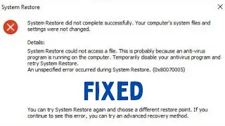 How To Fix An Unspecified Error Occurred On Windows 11