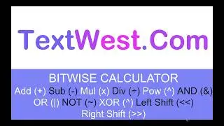 Bitwise Calculator Binary / Decimal / Hex Convertor Free