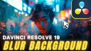 How to BLUR the BACKGROUND in Davinci Resolve 19 Studio | Defocus Background Tutorial