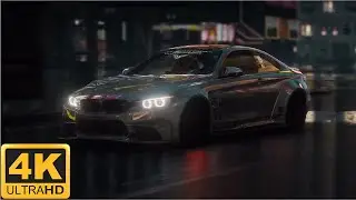 BMW M4 Neon City Ride Screensaver Live Wallpaper Relax Background 4K Ultra HD 60fps #livewallpaper