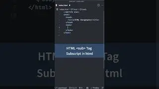 Text Formatting Tags in HTML, sub Tag for Subscript Style | HTML CSS Tutorial for Beginners 