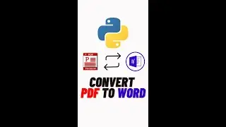 Convert PDF To Word - Python #shorts