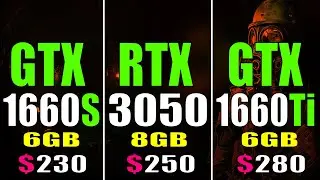 GTX 1660 SUPER vs RTX 3050 vs GTX 1660Ti || 7 PC GAMES BENCHMARK TEST ||