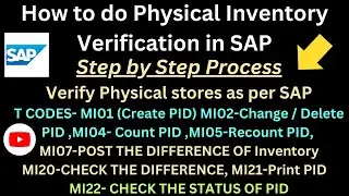 How to do Physical Inventory Verification in SAP IHow to create ,change , delete, count and POST PID