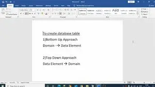 Database table - Bottom Up Approach and Top Down Approach