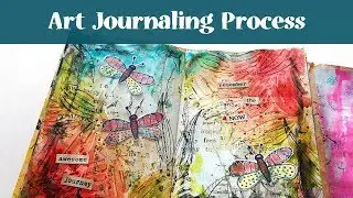 Mixed Media Art Journal Page - Process Video