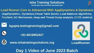 Performance Testing using LoadRunner Day 1. Pls contact or whatsapp us on +91-8019952427 to enroll