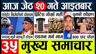 Today news 🔴 nepali news l nepal news today live,mukhya samachar nepali aaja ka,jeth 20