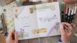 Plan With Me: September 2023 Bullet Journal Spring Picnic Theme Set Up