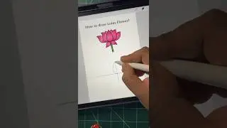 How to draw lotus flower 🪷step-by-step guide | #drawingtutorial for beginners #shorts #creativeart