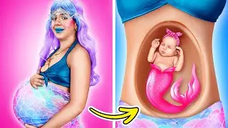 OMG! Real-Life Pregnant Mermaid! Smart Pregnancy Hacks