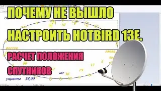 Почему не вышло настроить Hotbird 13e.  Расчет положения спутников