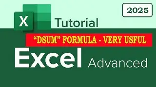 How to use DSUM Formula in Excel - very useful | DSUM Formula | Excel Tips & Tricks | Excel Tips