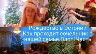 Эстония.Рождество.Как проходит сочельник в нашей семье.Наряжаем ёлку.Семейный влог из Таллинна.1 ч