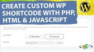 How to Create Custom WP Shortcode With Php / Html / JavaScript | WordPress Shortcodes Tutorial