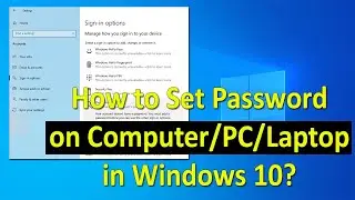 How to Set Password on Windows 10 Laptop | How to Set Password in PC | Computer Password Set |ADINAF