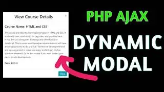 Display Dynamic Data in a Bootstrap Modal using PHP & Ajax