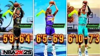 BEST JUMPSHOTS for EVERY HEIGHT + THREE POINT RATING in NBA 2K25