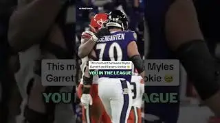 What moment between Ravens rookie Roger Rosengarten and Myles Garrett from last season 🥹 #shorts