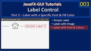 JavaFx Label | Part 3 - Label with Font & Color Fill | JavaFx GUI Tutorial #003