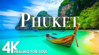 PHUKET NATURE in 4K UHD Drone Film + Relaxing Piano Music for Stress Relief, Sleep, Spa, Yoga, Cafe