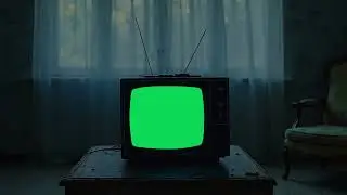 I Made a Dark Retro TV Green Screen Template!