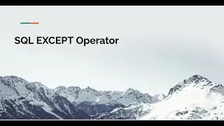 SQL EXCEPT Operator Tutorial