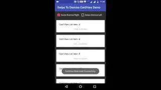 Android Swipe Dismiss RecyclerView Demo