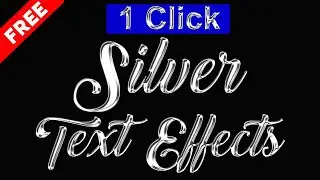 3D Metallic Silver Text Effect 1 Click Photoshop Action