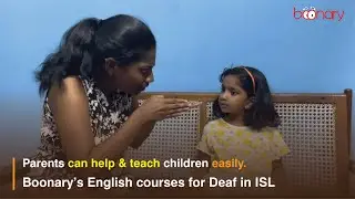 Parents can help & teach children easily | Boonary's English courses for Deaf in ISL | Self-learn.