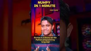 Numpy in 1 Minute @codefamily #pythonprogramming #pythontutorial