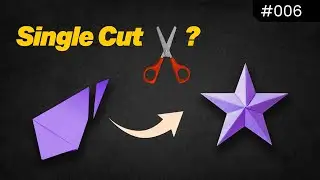 How to make star perfectly with single cut |DIY paper Star | How to make star with paper |Paper star