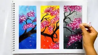 Three Seasons Painting | Acrylic Techniques | Step By Step Tutorial For Beginners #moondust #shots