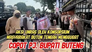 AKSI UNRAS OLEH KONSORSIUM MASYARAKAT BUTON TENGAH DI KANTOR KEMENTERIAN DALAM NEGERI