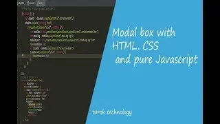 how to make modal box with HTML, CSS, pure Javascript